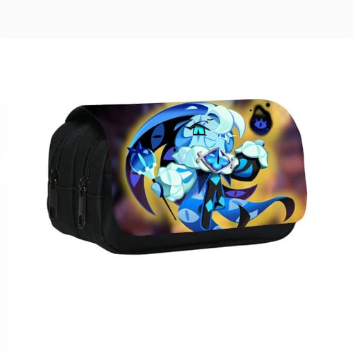 SXYNIO Cookie Kingdom Federmäppchen Doppelte Reißverschlüsse Große Kapazität Stift Tasche Cookie Run Figur Multi-Funktions-Schreibwaren Fall Portable Kosmetiktasche (B) von SXYNIO