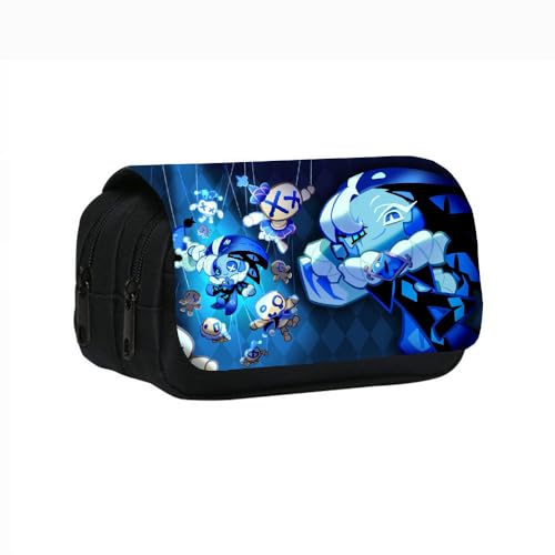 SXYNIO Cookie Kingdom Federmäppchen Doppelte Reißverschlüsse Große Kapazität Stift Tasche Cookie Run Figur Multi-Funktions-Schreibwaren Fall Portable Kosmetiktasche (E) von SXYNIO
