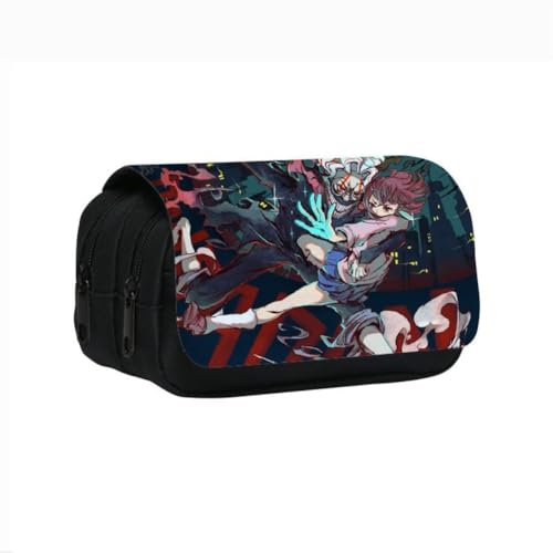 SXYNIO DAN DAN DAN Federmäppchen Doppelte Reißverschlüsse Große Kapazität Stift Tasche Ayase Momo Figur Multi-Funktions-Schreibwaren Fall Portable Kosmetiktasche (A) von SXYNIO