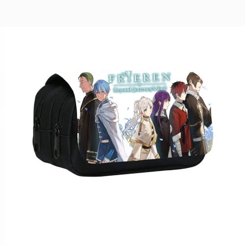 SXYNIO Frieren Federmäppchen Doppelte Reißverschlüsse Große Kapazität Stift Tasche Frieren Figur Multi-Funktions-Schreibwaren Fall Portable Kosmetiktasche (A) von SXYNIO