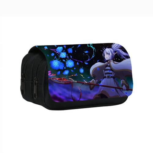 SXYNIO Frieren Federmäppchen Doppelte Reißverschlüsse Große Kapazität Stift Tasche Frieren Figur Multi-Funktions-Schreibwaren Fall Portable Kosmetiktasche (D) von SXYNIO