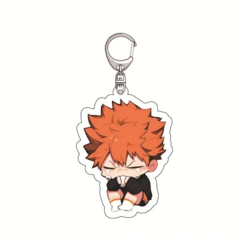 SXYNIO Haikyu Acryl Schlüsselanhänger Anime Charakter Figur Hinata Shoyo,Kageyama Tobio,Daichi Sawamura,Sugawara Koushi Acryl Schlüsselring Tasche Dekorative Anhänger Anime Cosplay Party Zubehör (C) von SXYNIO