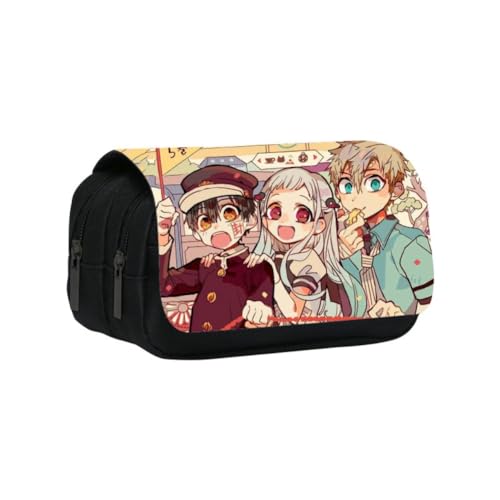 SXYNIO Hanako kun Federmäppchen Doppelte Reißverschlüsse Große Kapazität Stift Tasche Yashiro Nene Figur Multi-Funktions-Schreibwaren Fall Portable Kosmetiktasche (A) von SXYNIO