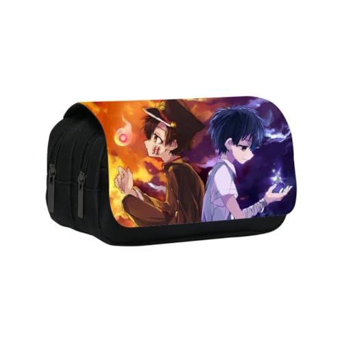 SXYNIO Hanako kun Federmäppchen Doppelte Reißverschlüsse Große Kapazität Stift Tasche Yashiro Nene Figur Multi-Funktions-Schreibwaren Fall Portable Kosmetiktasche (B) von SXYNIO