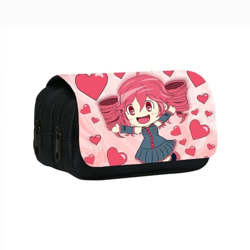 SXYNIO Kasane Teto Federmäppchen Doppelte Reißverschlüsse Große Kapazität Stift Tasche Teto Figur Multi-Funktions-Schreibwaren Fall Portable Kosmetiktasche (C) von SXYNIO