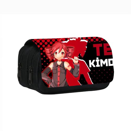 SXYNIO Kasane Teto Federmäppchen Doppelte Reißverschlüsse Große Kapazität Stift Tasche Teto Figur Multi-Funktions-Schreibwaren Fall Portable Kosmetiktasche (F) von SXYNIO