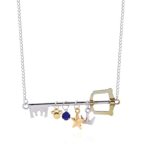 SXYNIO Kingdoms Heart Halsketten Crown Anhänger Schmuck Keyblade Halskette Sora Cosplay Zubehör (E) von SXYNIO