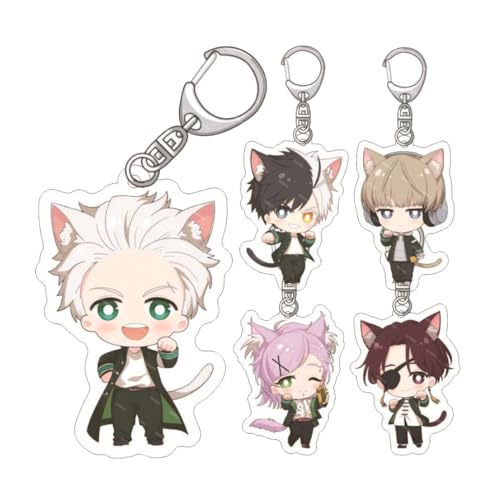 SXYNIO WIND BREAKER Schlüsselring Anime Charakter Figur Anhänger Schlüsselanhänger Tasche Dekorative Anhänger Anime Cosplay Party Zubehör 5St. von SXYNIO