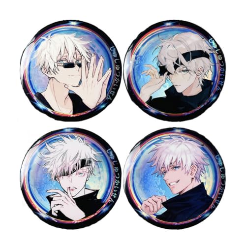 Satoru Abzeichen Anime Figur Satoru Pin Abzeichen Brosche 4er Set von SXYNIO