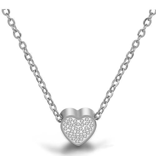 Damen Persönlichkeit Einfache 12mm Diamant Besetzen Titan Stahl Halskette Schlüsselbein Kette Edelstahl Damen Persönlichkeit Einfache 12mm Diamant Besetzen Titan Stahl Halskette Schlüsselbein Kette Edelstahl von SYAVR