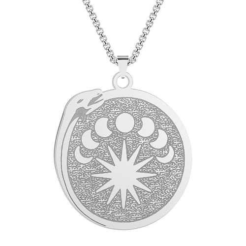 Edelstahl Retro Schwanz Schlange Anhänger Halskette Böhmische Halbmond Schmuck Für Männer Und Frauen Als Geschenk Edelstahl Retro Schwanz Schlange Anhänger Halskette Böhmische Halbmond Schmuck Für Männer Und Frauen Als Geschenk von SYAVR