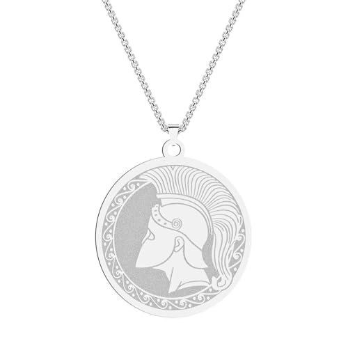 Herren Spartaner Anhänger Gladiator Halskette Helm Halskette Krieger Anhänger Griechischer Schmuck von SYAVR