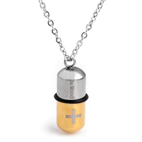 Kreative und personalisierte Kreuz Edelstahl Tri Color Titan Stahl Herren Kapsel Halskette Kreative und personalisierte Kreuz Edelstahl Tri Color Titan Stahl Herren Kapsel Halskette von SYAVR
