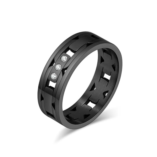 Laserschneiden Leak Out Light Luxus Titan Stahl Ring Ring, Herren und Frauen Nische personalisierte Accessoires von SYAVR