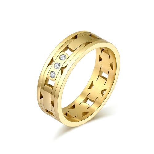 Laserschneiden Leak Out Light Luxus Titan Stahl Ring Ring, Herren und Frauen Nische personalisierte Accessoires von SYAVR