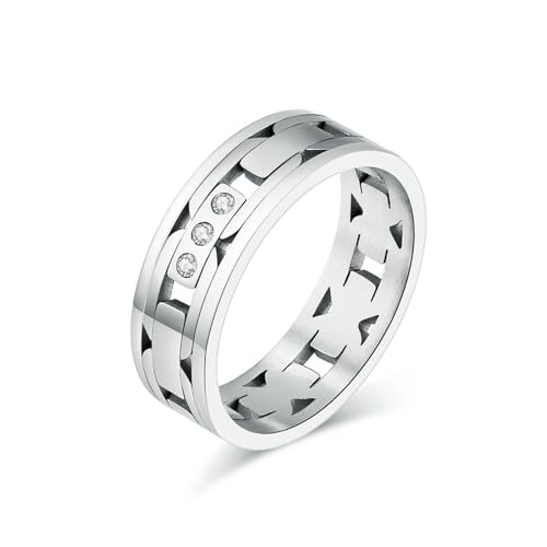 Laserschneiden Leak Out Light Luxus Titan Stahl Ring Ring, Herren und Frauen Nische personalisierte Accessoires Laserschneiden Leak Out Light Luxus Titan Stahl Ring Ring, Herren und Frauen Nische personalisierte Accessoires von SYAVR