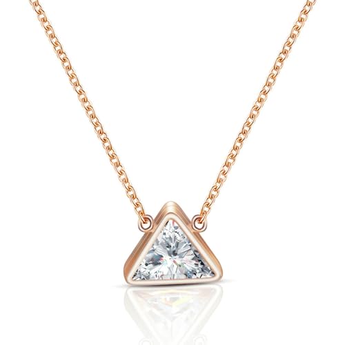 Minimal geometrische Zirkonia Dreieck Edelstahl Titan Stahl Lock Chain Halskette für Frauen Minimal geometrische Zirkonia Dreieck Edelstahl Titan Stahl Lock Chain Halskette für Frauen von SYAVR