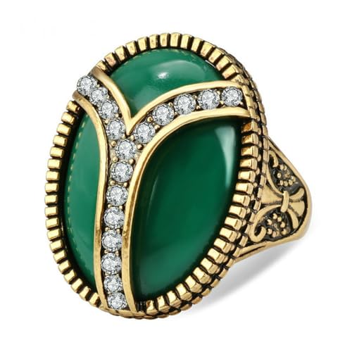 Minimalistischer Retro-Hochzeitsschmuck, ovaler Ring mit eingelegtem Smaragd und mikroeingebettetem Kristall, Damenschmuck Minimalistischer Retro-Hochzeitsschmuck, ovaler Ring mit eingelegtem Smaragd und mikroeingebettetem Kristall, Damenschmuck von SYAVR