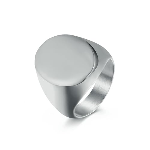 Minimalistischer großer Light Seal Titan Stahl Ring für Männer, personalisierter High-End-Schmuck von SYAVR