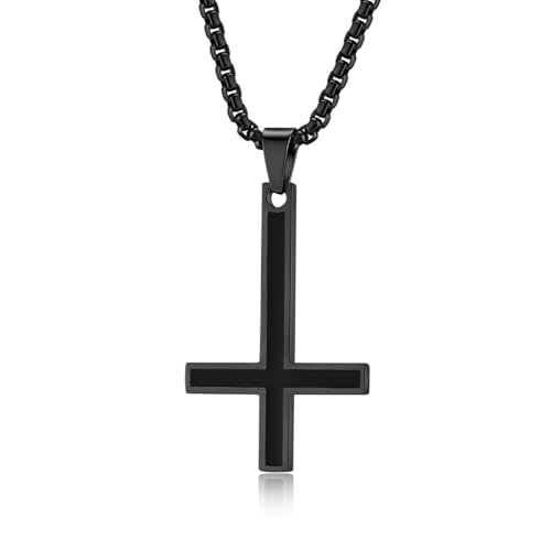 Minimalistisches Kreuz Titan Stahl Halskette Smooth Drip Oil Personalisiertes umgekehrtes Kreuz Herren Anhänger Minimalistisches Kreuz Titan Stahl Halskette Smooth Drip Oil Personalisiertes umgekehrtes Kreuz Herren Anhänger von SYAVR
