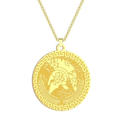 Modische Edelstahl Anhänger Halskette Herren Soldat Helm Anhänger Accessoire von SYAVR