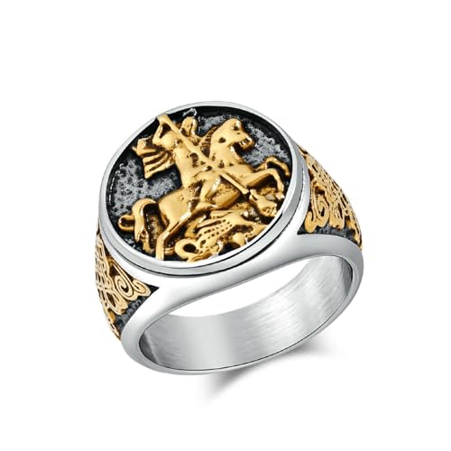 Personalisierter Retro Titan Stahl Ring Modischer Knoten Herren Handschmuck von SYAVR