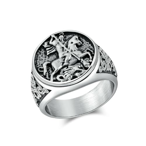 Personalisierter Retro Titan Stahl Ring Modischer Knoten Herren Handschmuck von SYAVR