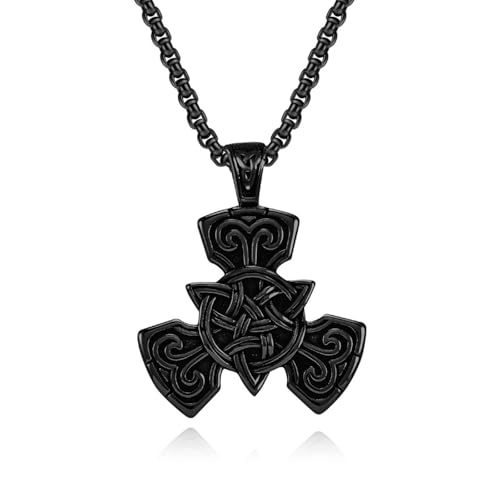 Retro Nordic Style Keltischer Knoten Kultursymbol Titan Stahl Halskette für Herren Nische Persönlichkeit Anhänger Retro Nordic Style Keltischer Knoten Kultursymbol Titan Stahl Halskette für Herren Nische Persönlichkeit Anhänger von SYAVR
