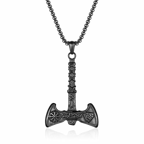 Retro Nordic Viking Piratenaxt Titan Stahl Anhänger Herren Halskette Schmuck Retro Nordic Viking Piratenaxt Titan Stahl Anhänger Herren Halskette Schmuck von SYAVR