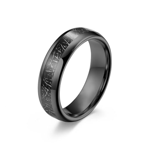 SYAVR 468mm Wolframstahl eingelegt mit schwarzem Drahtring, Hochzeitsantrag des Paares, Paarungsring von SYAVR