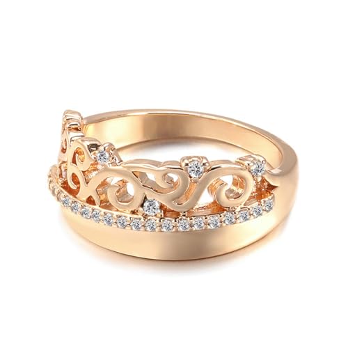 SYAVR Beliebter Roségold Zirkon Ring Palace Design Krone Damen Ring SYAVR Beliebter Roségold Zirkon Ring Palace Design Krone Damen Ring von SYAVR