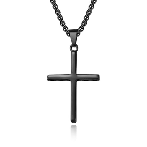 SYAVR Edelstahl-Titan-Stahl-Kreuz-Halskette, trendiges Unisex-Outfit für Männer und Frauen, Edelstahl-Anhänger SYAVR Edelstahl-Titan-Stahl-Kreuz-Halskette, trendiges Unisex-Outfit für Männer und Frauen, Edelstahl-Anhänger von SYAVR