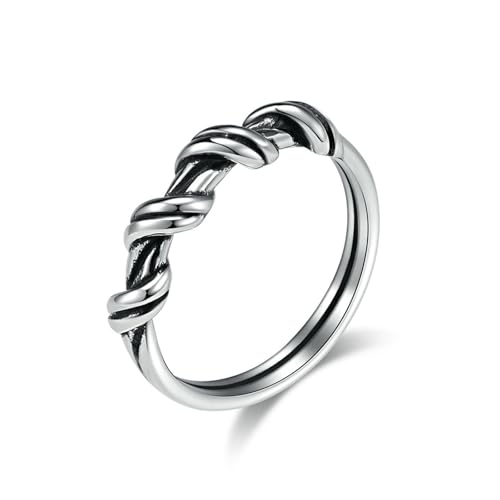 SYAVR Eisendraht umwickelter Titanstahlring, Nischen-Handschmuck für Männer und Frauen von SYAVR