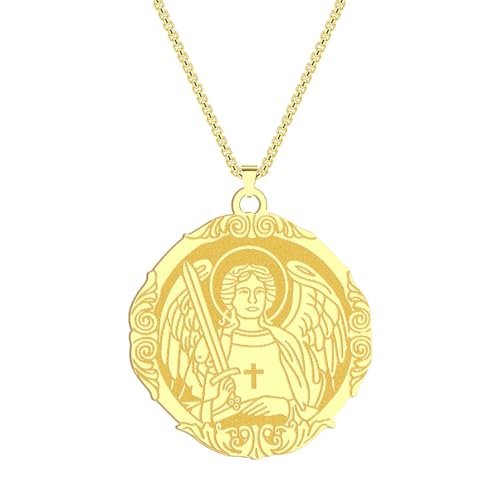 SYAVR Erzengel Michael Halskette mit Anhänger, Halskette für Herren Accessoires SYAVR Erzengel Michael Halskette mit Anhänger, Halskette für Herren Accessoires von SYAVR