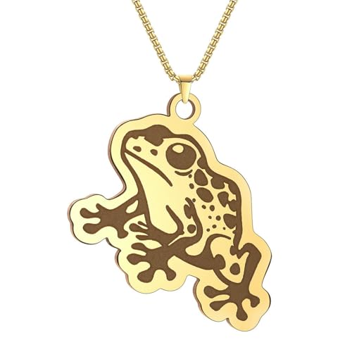 SYAVR Gefleckter Frosch Anhänger Halskette Frauen Männer Schmuck Tier Mode Halskette Party Geschenk von SYAVR