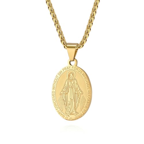 SYAVR God Guardian Elliptische Medaille Edelstahl Anhänger Halskette Herren- und Damenmode Accessoires SYAVR God Guardian Elliptische Medaille Edelstahl Anhänger Halskette Herren- und Damenmode Accessoires von SYAVR