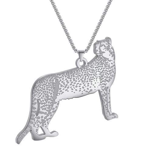 SYAVR Herren Halskette Edelstahl Leopard Retro Kreativ Einzigartige Persönlichkeit Temperament Accessoire von SYAVR