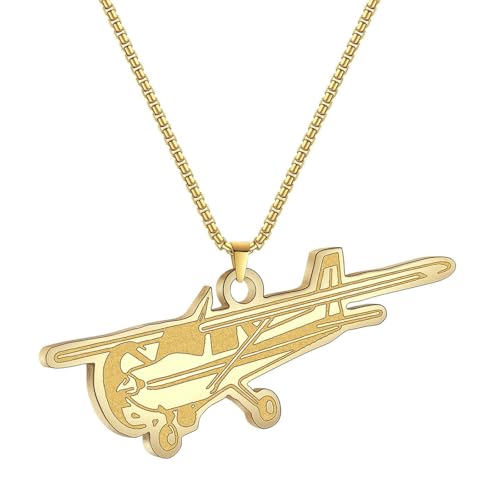 SYAVR Herrenkette Edelstahl Flugzeug Ornament, kreativer und personalisierter Accessoire-Anhänger von SYAVR