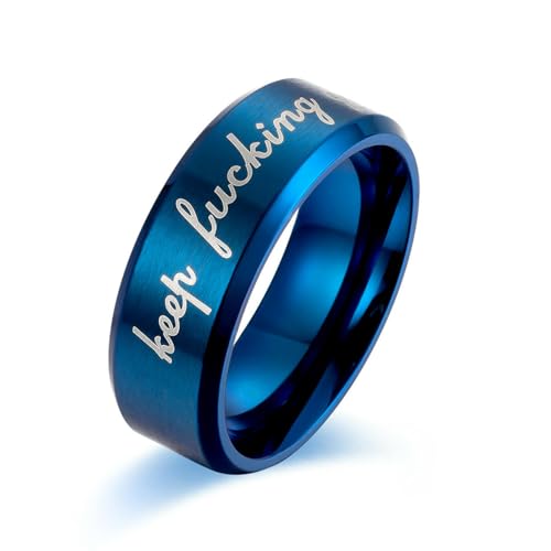 SYAVR Herrenring aus gebürstetem, mattem Finish mit plattiertem 18-karätigem Gold aus Titanstahl von SYAVR