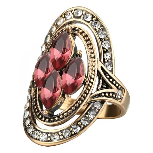 SYAVR Legierung Damen Schmuck Ring, Retro Nepalesischer Stil Ring, exquisiter Schmuck SYAVR Legierung Damen Schmuck Ring, Retro Nepalesischer Stil Ring, exquisiter Schmuck von SYAVR