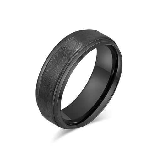 SYAVR Matt gebürsteter Wolframstahl Ring, einfacher und hochwertiger Herren Wolfram Gold Schmuck SYAVR Matt gebürsteter Wolframstahl Ring, einfacher und hochwertiger Herren Wolfram Gold Schmuck von SYAVR