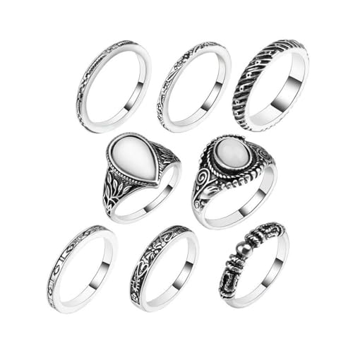 SYAVR Midi-Set Retro-Stil Achat Exquisiter kreativer Schnitzring von SYAVR