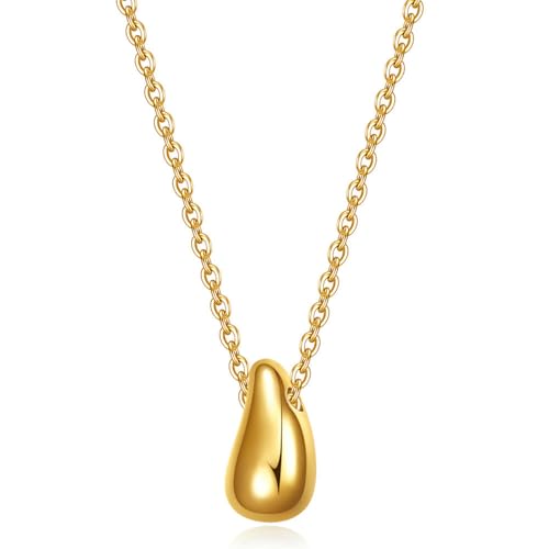 SYAVR Minimalistische Titanstahl Wassertropfen Halskette Mini 18K Gold Tear Drop Valentinstag Geschenk für Frauen SYAVR Minimalistische Titanstahl Wassertropfen Halskette Mini 18K Gold Tear Drop Valentinstag Geschenk für Frauen von SYAVR