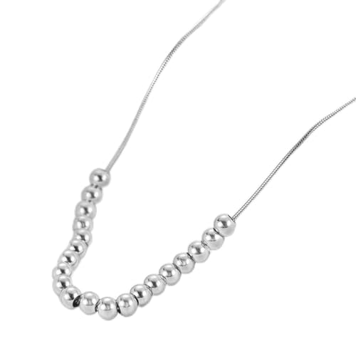 SYAVR Mode 20 Runde Kugel 4mm Edelstahl Halskette für Frauen mit Nischendesign, leichtem Luxus und vielseitigen Accessoires SYAVR Mode 20 Runde Kugel 4mm Edelstahl Halskette für Frauen mit Nischendesign, leichtem Luxus und vielseitigen Accessoires von SYAVR