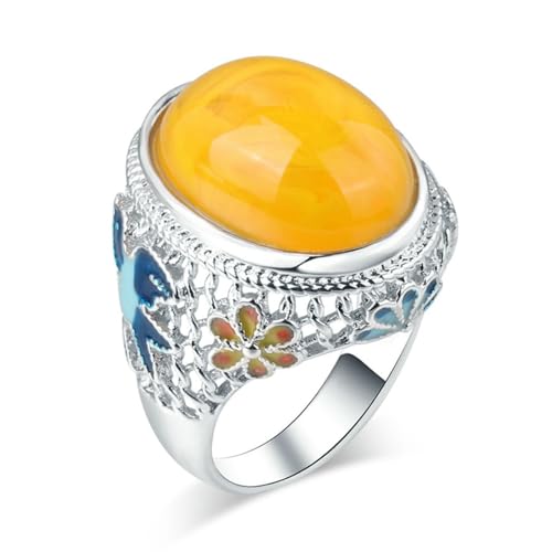 SYAVR Mode Imitation Bienenwachs Ring Damen Platin Emaille Tier Ring Kreativ von SYAVR