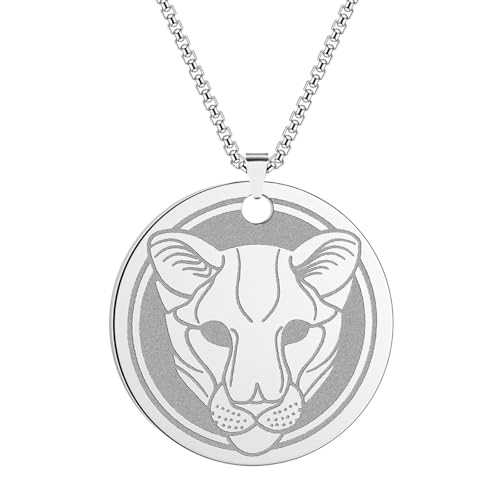 SYAVR Mode Tiger Kopf Halskette Tier Löwe Leopard Anhänger Hip-Hop Halskette Herren Und Damen Schmuck Geschenk von SYAVR