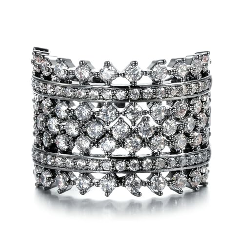 SYAVR Modischer offener Ring für Frauen, Retro und einzigartiger kreativer Volldiamantring SYAVR Modischer offener Ring für Frauen, Retro und einzigartiger kreativer Volldiamantring von SYAVR