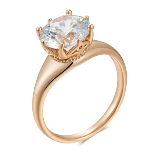 SYAVR Modischer und exquisiter Zirkon-Ehering, Roségoldring SYAVR Modischer und exquisiter Zirkon-Ehering, Roségoldring von SYAVR