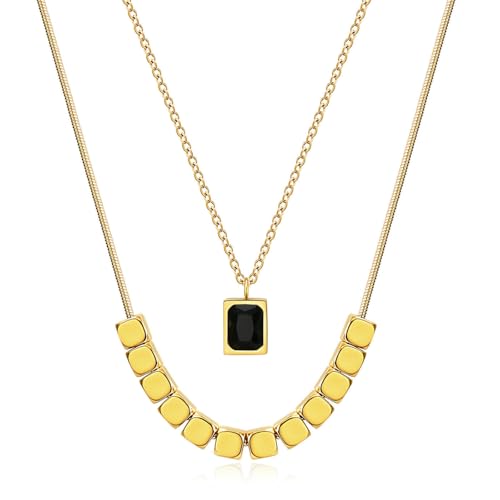 SYAVR Modisches dreidimensionales quadratisches Diamant-beschlagenes Schlüsselbeinketten-Halsketten-Set, vielseitige und einfache Accessoires für Frauen SYAVR Modisches dreidimensionales quadratisches Diamant-beschlagenes Schlüsselbeinketten-Halsketten-Set, vielseitige und einfache Accessoires für Frauen von SYAVR