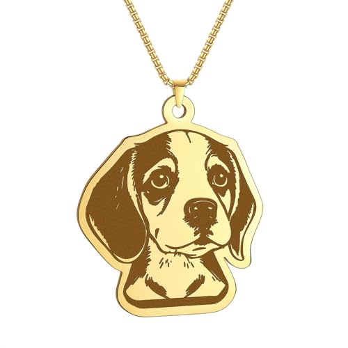 SYAVR Niedliche Tier Beagle Anhänger Halskette Für Frauen Und Männer Edelstahl Niedlicher Cartoon Schmuck von SYAVR